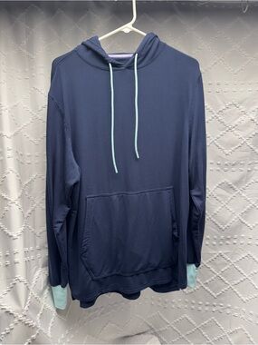 Jambys Navy House Hoodie Size Medium Navy with Turquoise accents